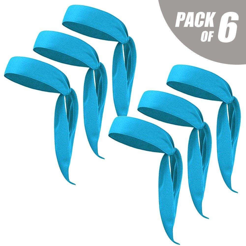 6pcs Sports Head Ties Non-Slip Headbands Sweatbands Bandana