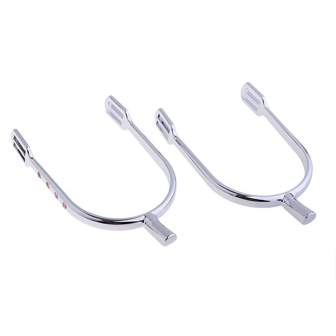 1 Pair Zinc Alloy Horse Spurs Equestrian Horse Riding Spurs Silver