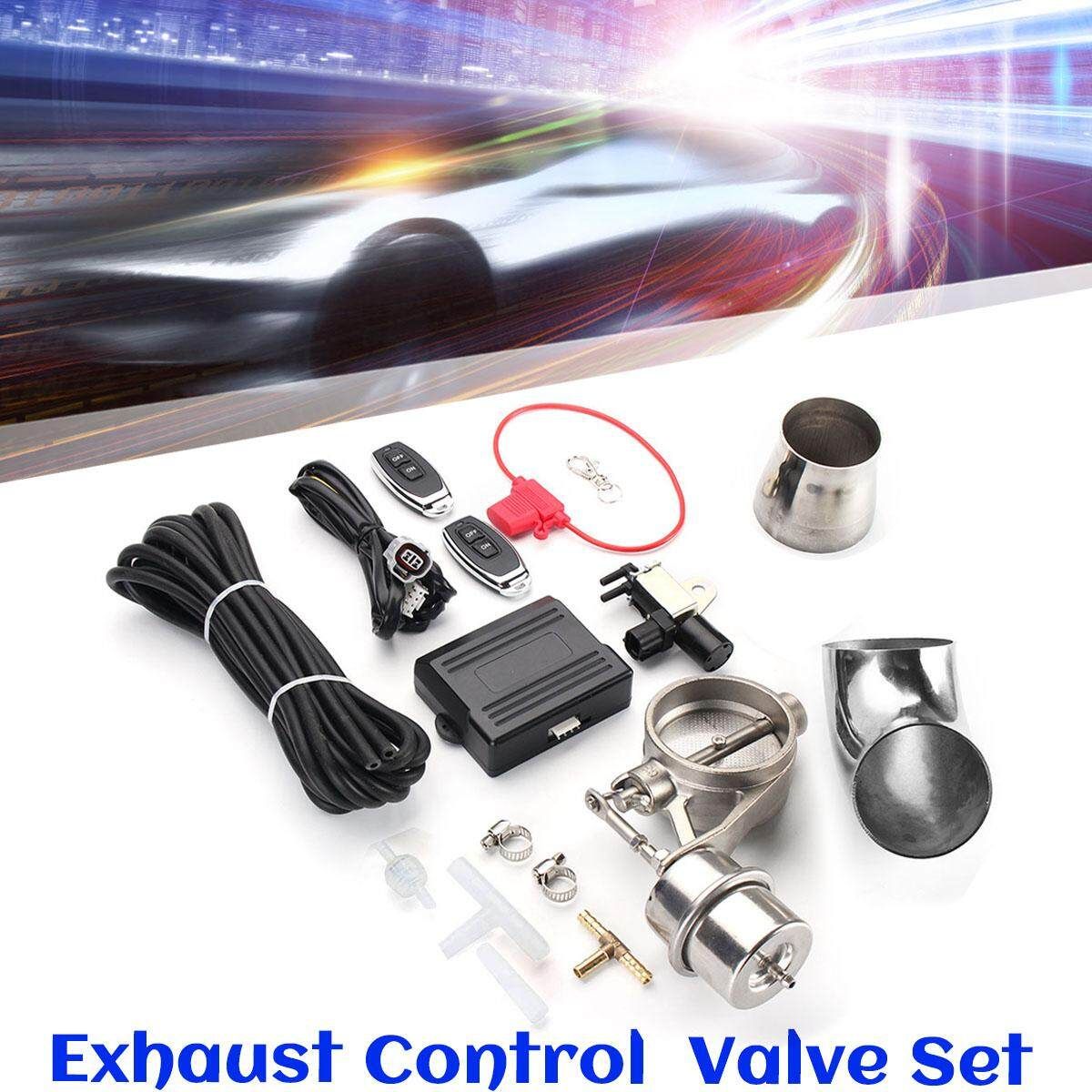 Exhaust Control Valve Set With Vacuum Actuator CUTOUT 2.5" 63mm Pipe CLOSE STYLE