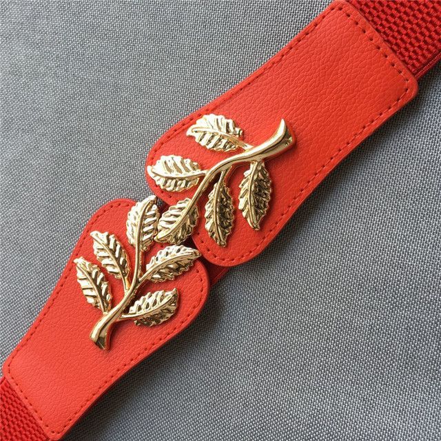Belts For Women Black Waist Elastic Ladies Band Round Buckle Decoration Coat Sweater Fashion Dress Rice White(#style 33)