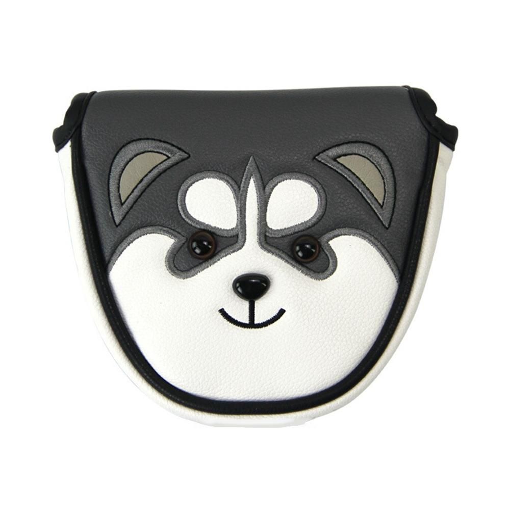 Golf Mallet Husky Semicircle Putter Cover Golf Head Cover Waterproof Pu Fabric Golf Protective Cover