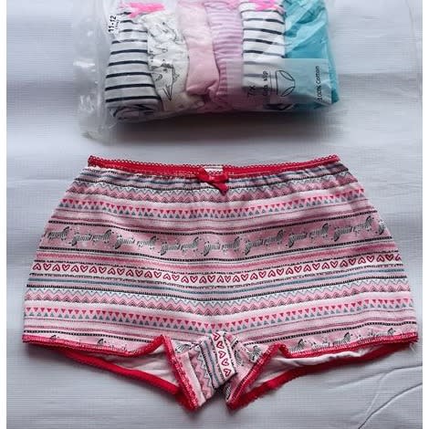 11-12yrs 7 Pack Colored Girls Briefs- E3