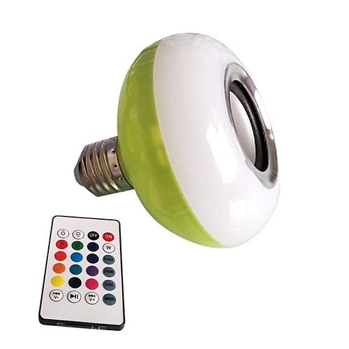 Intelligent Light Wireless Bluetooth 3.0 12W E27 LED Speaker Audio Music Playing Bulb Lamp RGB Change With Remote Controller New HT-S