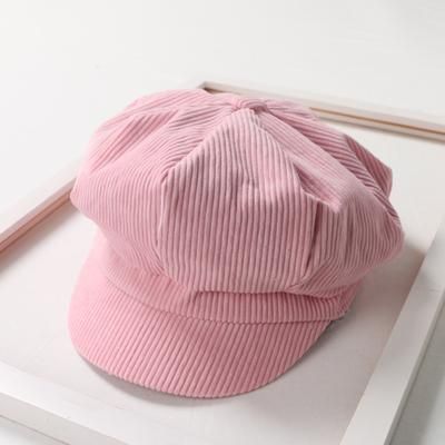 Corduroy anise sboy cap Retro literary female  snapbacap Leisure hat accessories