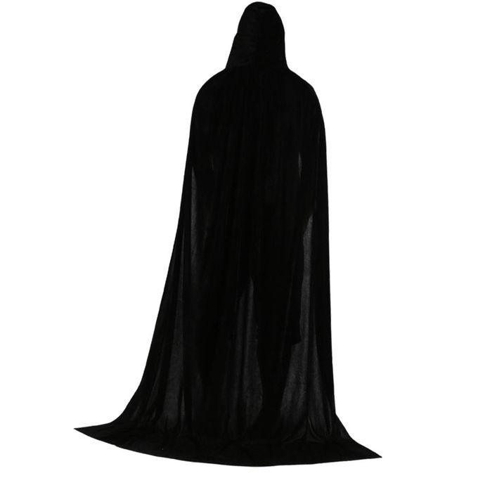 Halloween Vampire Cape Devil Cloak Unisex Adults Fancy 170cm Black