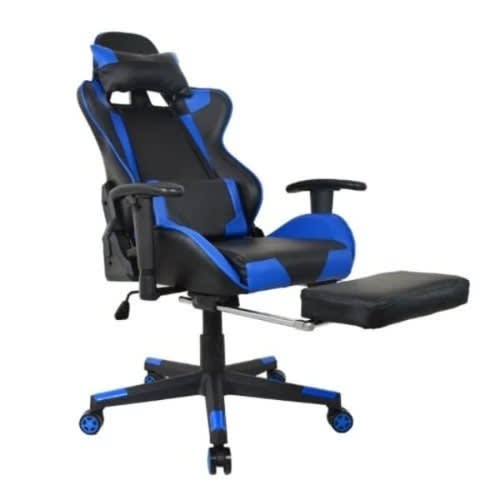 Ok Reclining Game Chair With Footrest - Blue