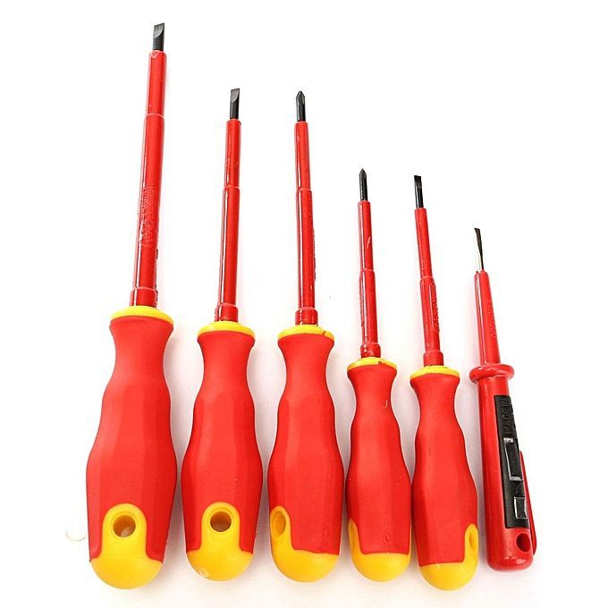Practical 6 PCS Insulated Essential Electrician Screwdriver Kit