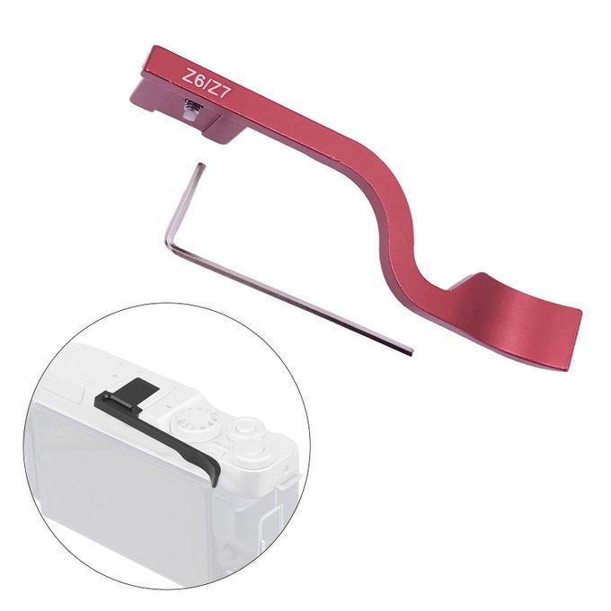 Thumb Up Grip Photography Finger Aluminum Alloy Holder Hot Shoe Red