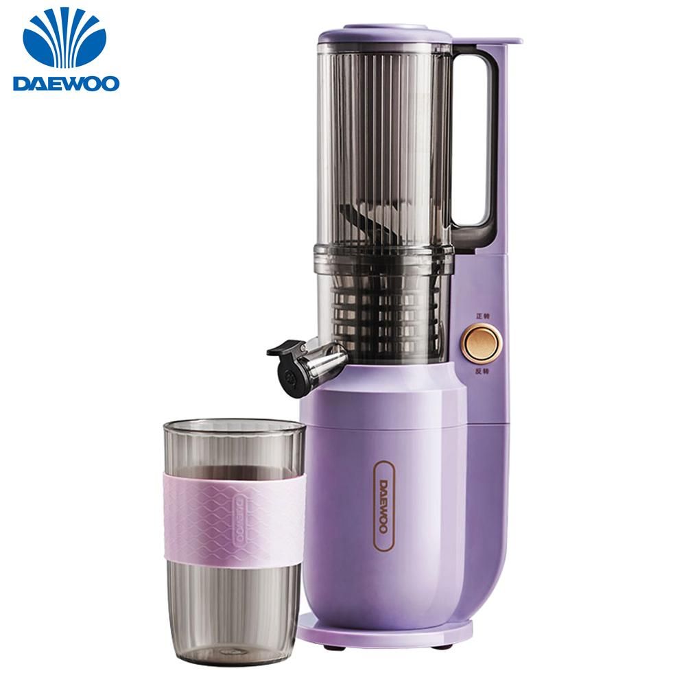 DAEWOO Juicer Compact Power Slow Masticating Extractor with 95% Juice Yield/3'' Wide Mouth Easy Clean & BPA-Free Juicing Machine for Whole Fruit Vegetable 220V