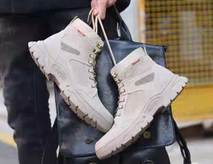 Classic Men High Top Sneakers  In Brown
