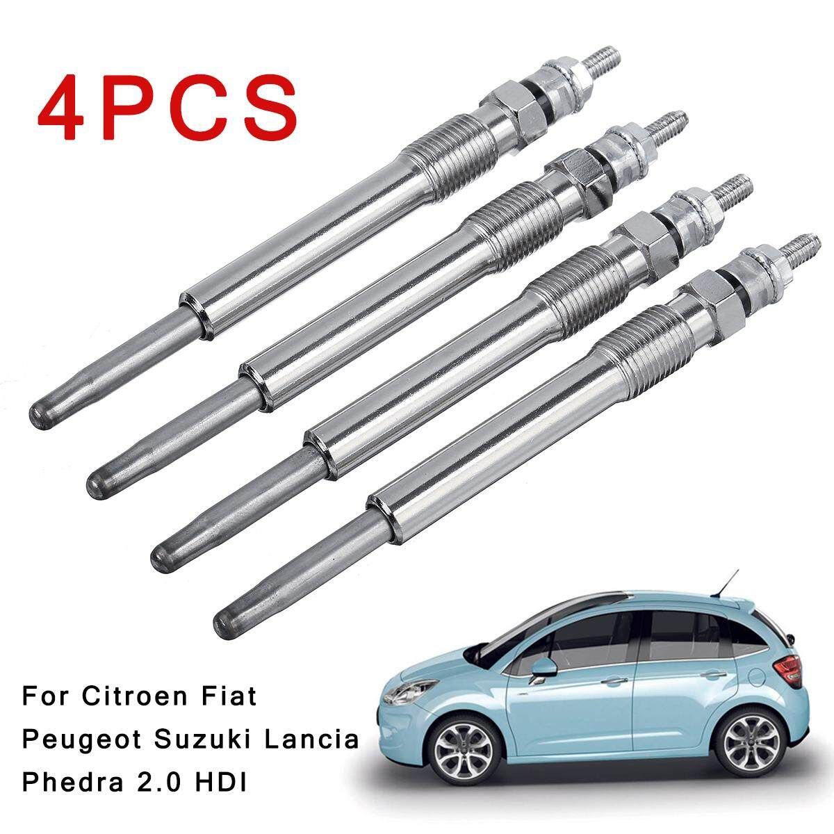 4X Heater Glow Plug For Citroen Fiat Peugeot For Suzuki Lancia Phedra 2.0 HDI