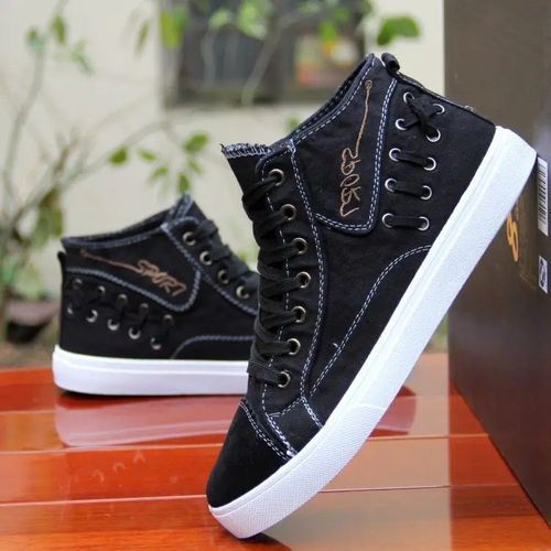 Men Denim Sneakers(Black)