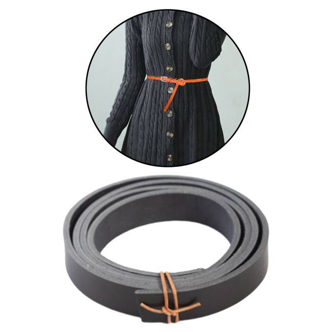 Leather Straps Pattern Leather Belt Strips For Projects DIY Black