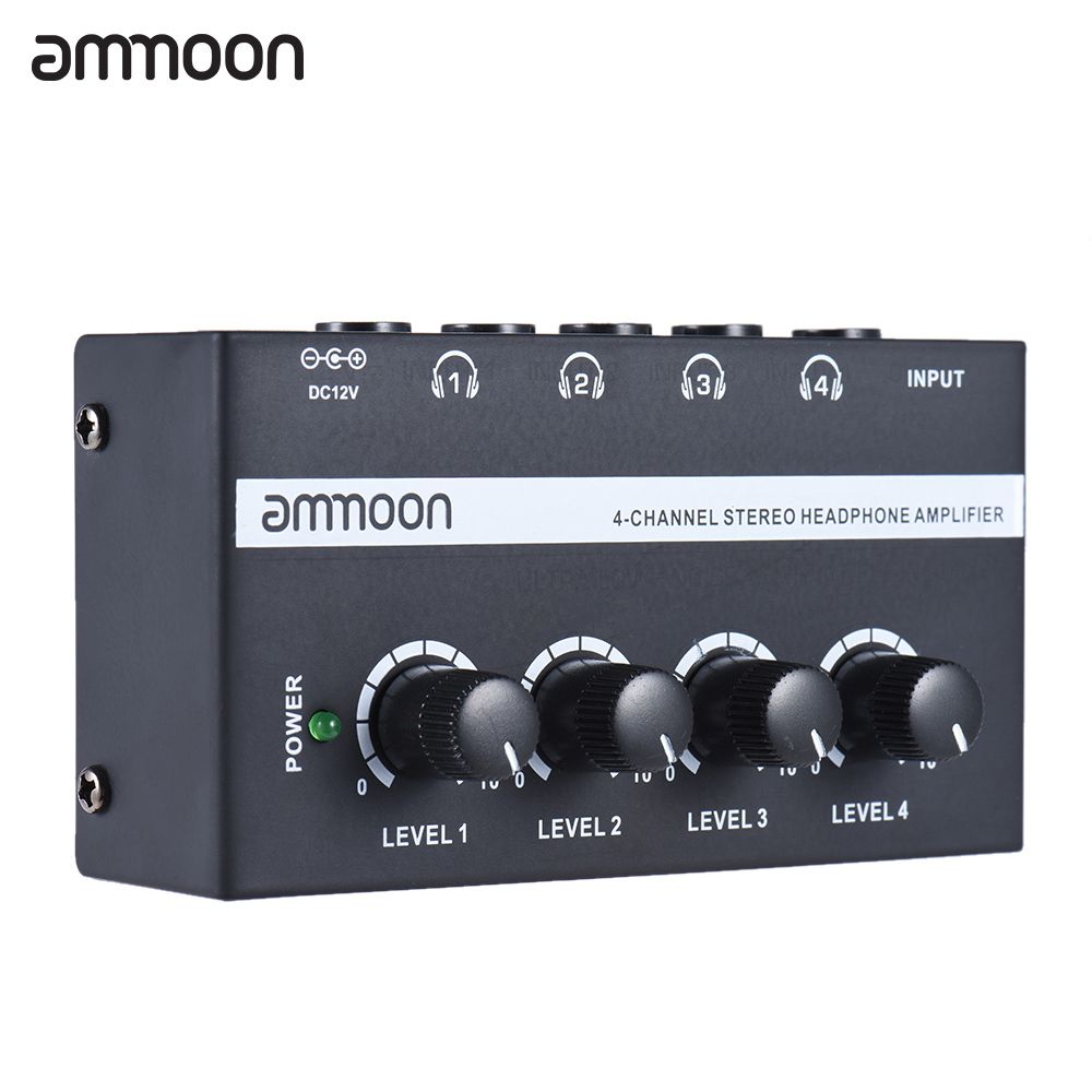 Ammoon HA400 Ultra-compact 4 Channels Mini Audio Stereo