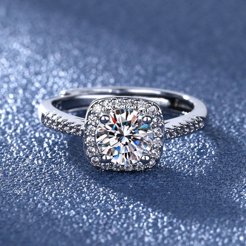 Adjustable Trendy Diamond Proposal Ring With Case