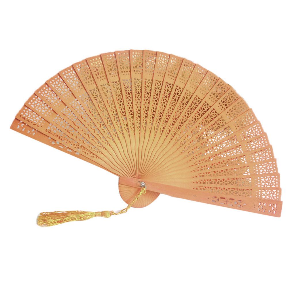 Carved Style Fan Fan 1pcs Pocket 2020 Hand Fans 25# Folding New Chinese Summer Favor Party Bamboo Wooden Bamboo Wedding