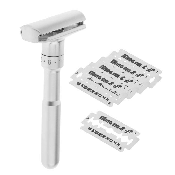 Adjustable Safety  With 5 Blades Classic Double Edge For File