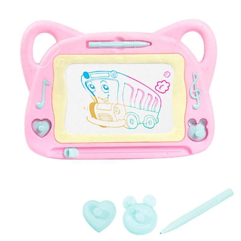 Children's Magnetic Drawing Board, Color Graffiti Board, Rewritable Sketch Pad, with Seal, Magnetic Pen, Children's Toddler Boy and Girl Toys, Writing and Painting,Pink