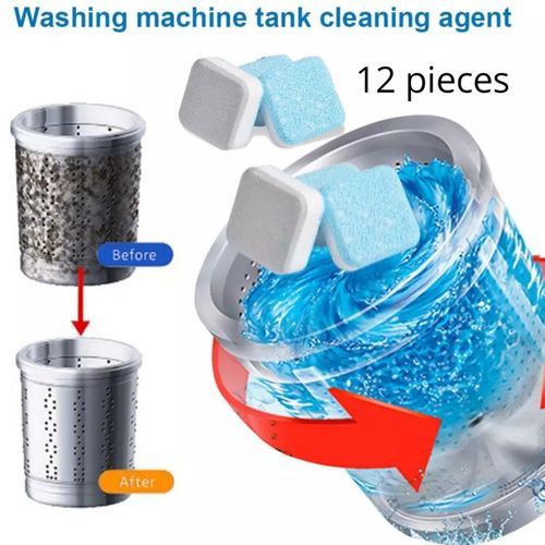 12pcs Washing Machine Tank Cleaning Effervescent Tablets Detergent