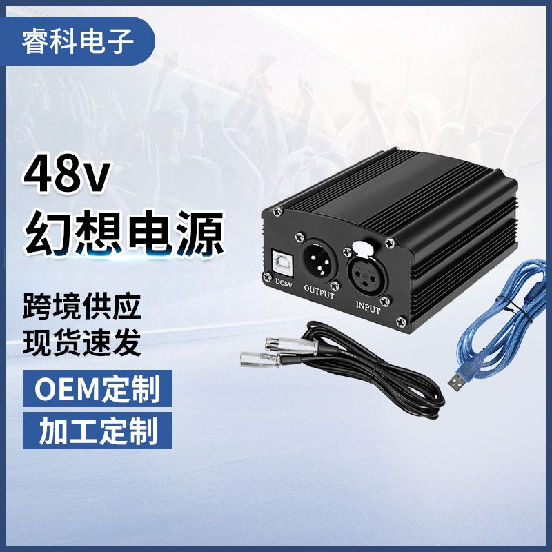 USB48V Phantom Large Diaphragm Microphone Power Live
