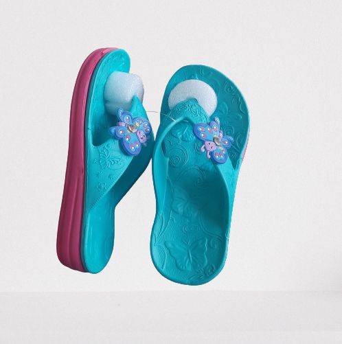 Girls PU Butterfly Slippers