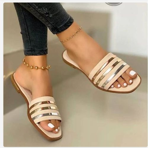 Ladies /Women Unique Pam Flat Slippers