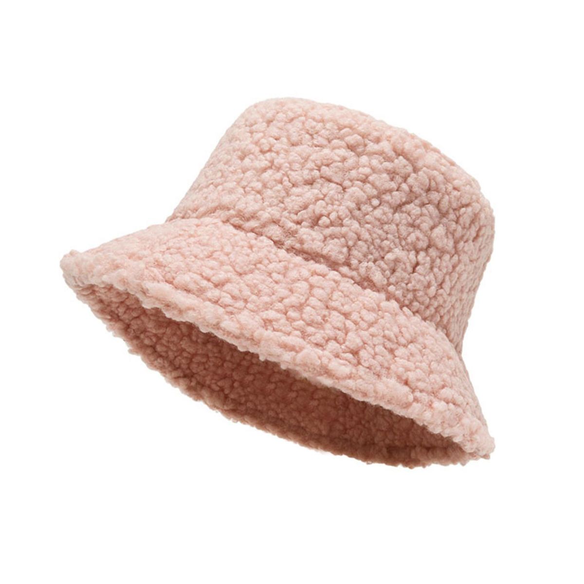 Bucket Hat Solid Color All Match Autumn Winter-Pink