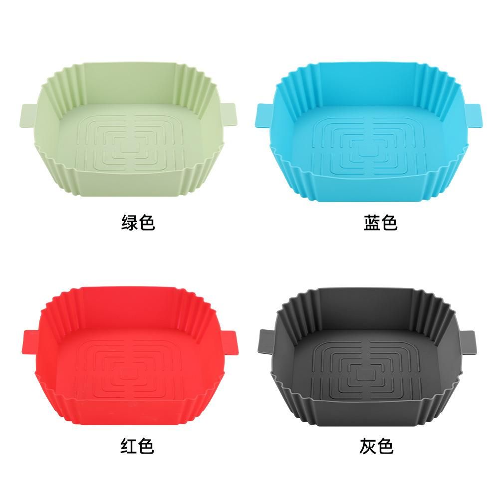 Air Fryer Silicone Mat Factory Wholesale Baking Oven Silicone Easy Cleaning Grease Separator Silicone Mat Baking Tray New square/grey