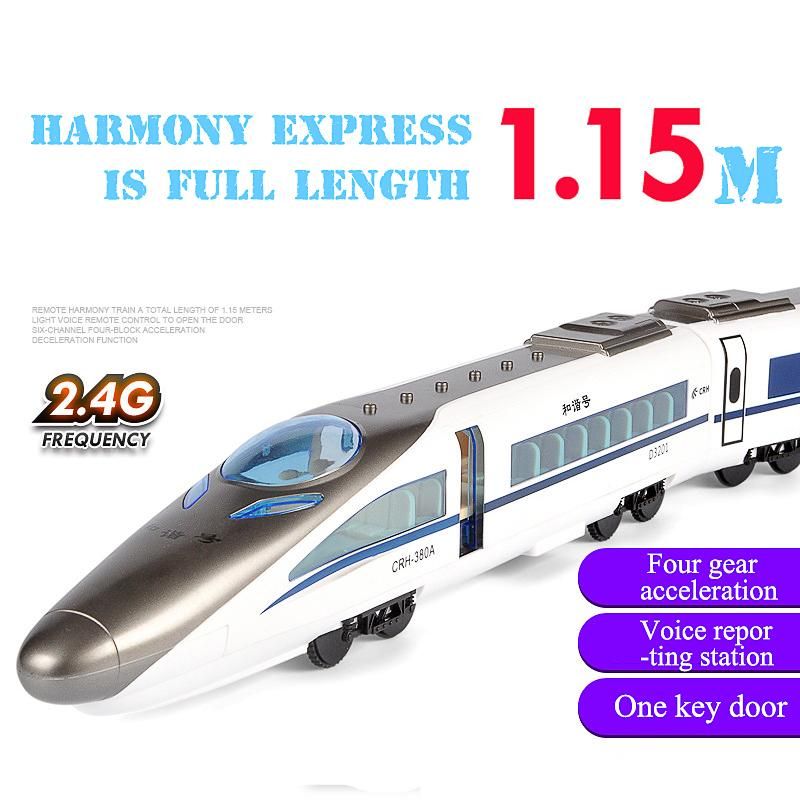RC Simulation Harmony TraTrain Children's Toys Rechargeable Voice High-speed Rail Car Parent-child Interactive Toys