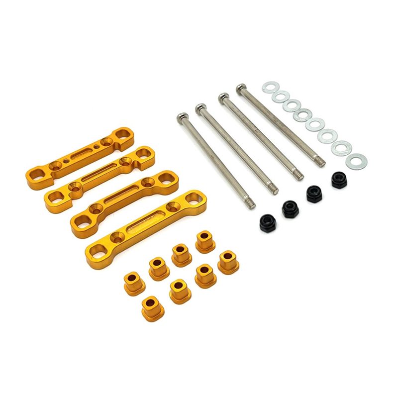 Metal Reinforced Swing Arm Fixed Screw Pin with Shaft Sleeve for WLtoys 104001 104002 104072 1/10 RC Car Parts Yellow