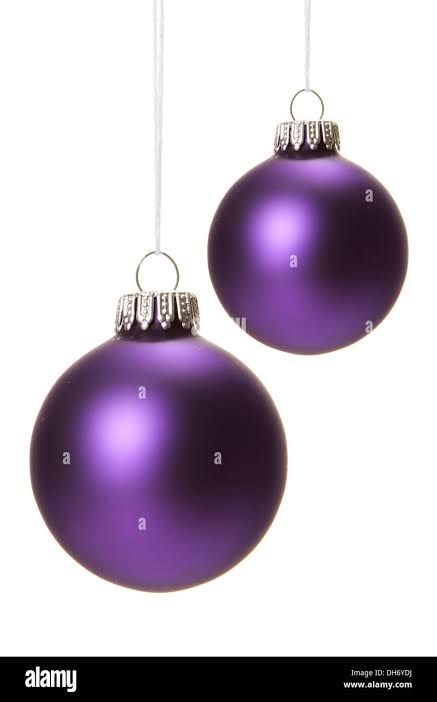 Small Christmas Tree Balls Decorations - 12 Pcs Purple