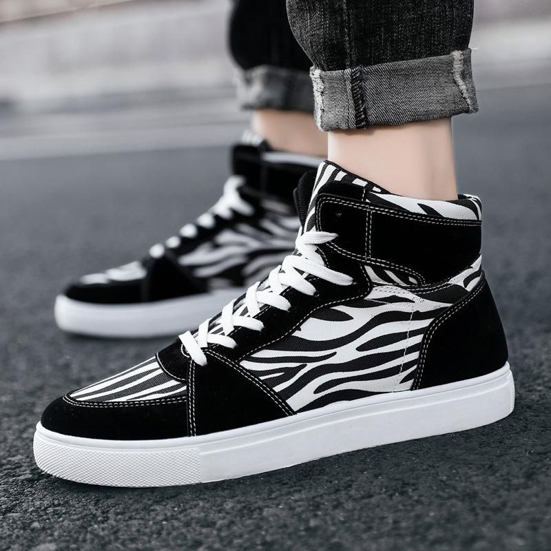 Size(39-47) Plus Size Men's Shoes High Top Espadrilles Black