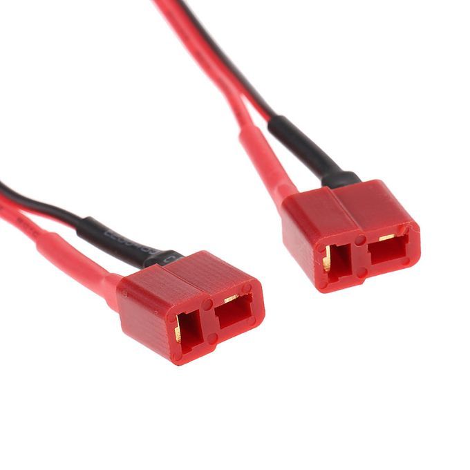 2x T Plug Female To MaleFemale FUTABAJR Head Connector Adapter For