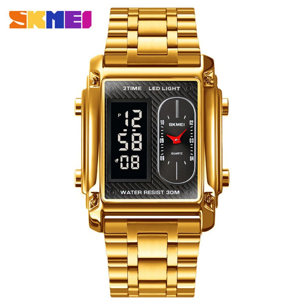 Mens Watches Sport Casual Analog Quartz Wristwatch - Gold
