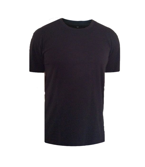 Pack Of 3 Plain Round Neck Cotton T-Shirt - Black