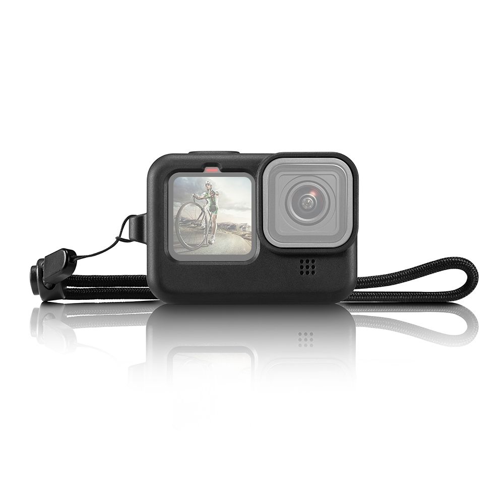 For GoPro HERO9 Black Silicone Protective Case(Black)