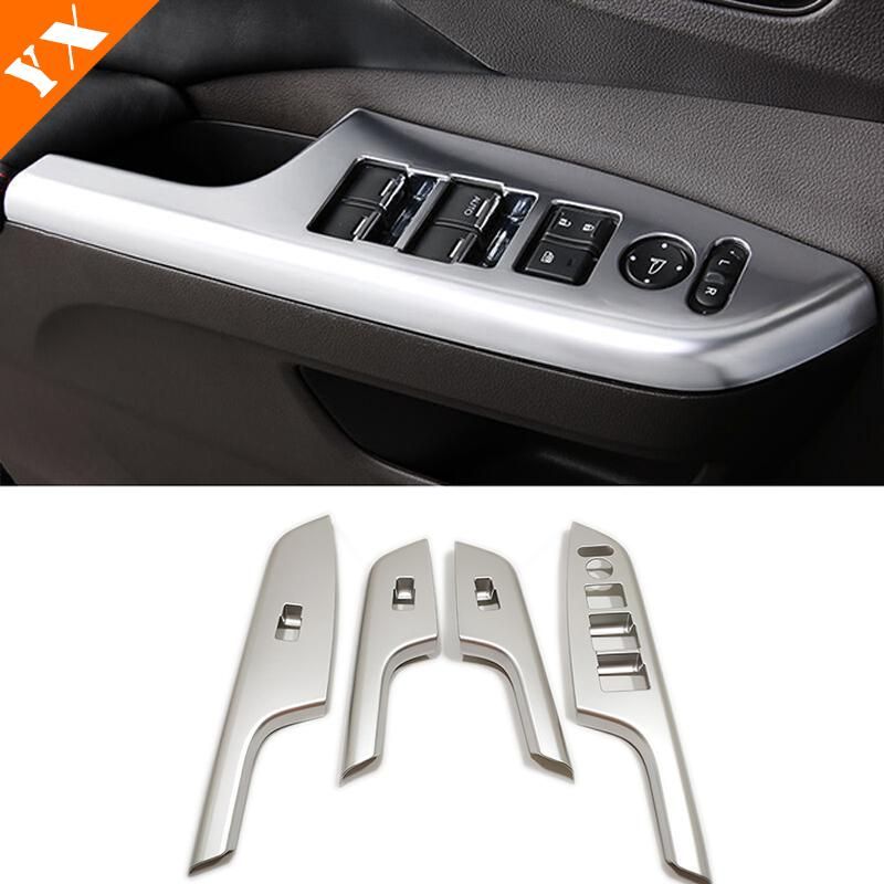 4pcs for Honda CRV CR-V Car Armrest Door Window Glass Lift Switch Panel Cover Trim ABS Matte 2012. 2013 2014 15 2016 Accessories