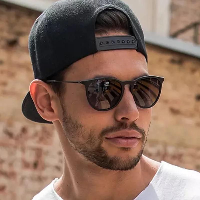 Round Cat Eye Sunglasses Man Retro Shades Male Sun Glasses
