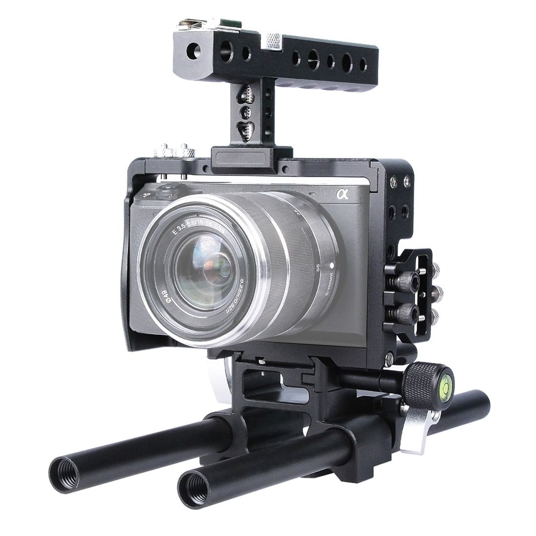 YELANGU YLG0905A Camera Video Cage Handle Stabilizer For Sony A6000/A6300/A6400/A6500(Black)