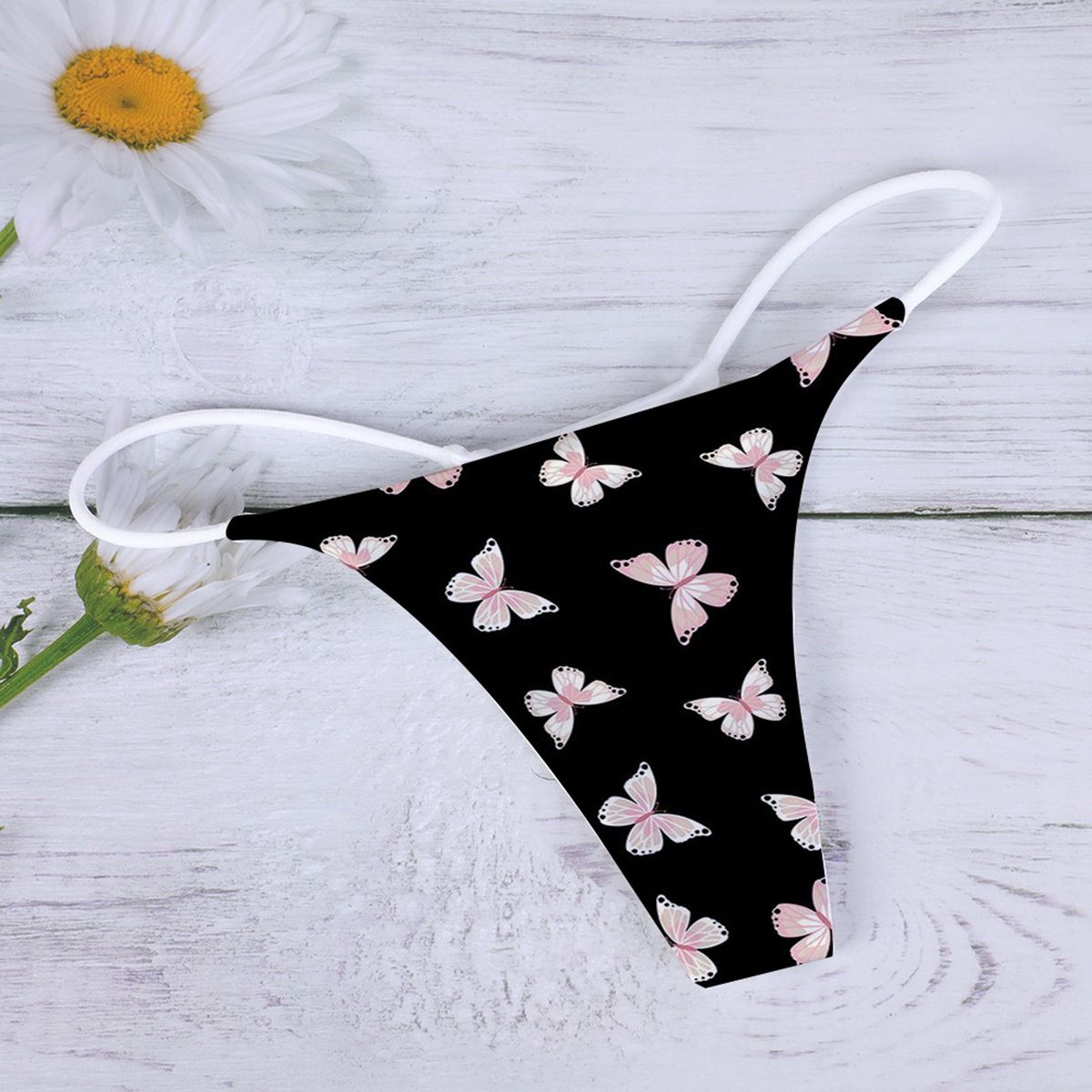 Leopard G String Women  Y Briefs Solid  Low Waist Beach Bikini Underwear