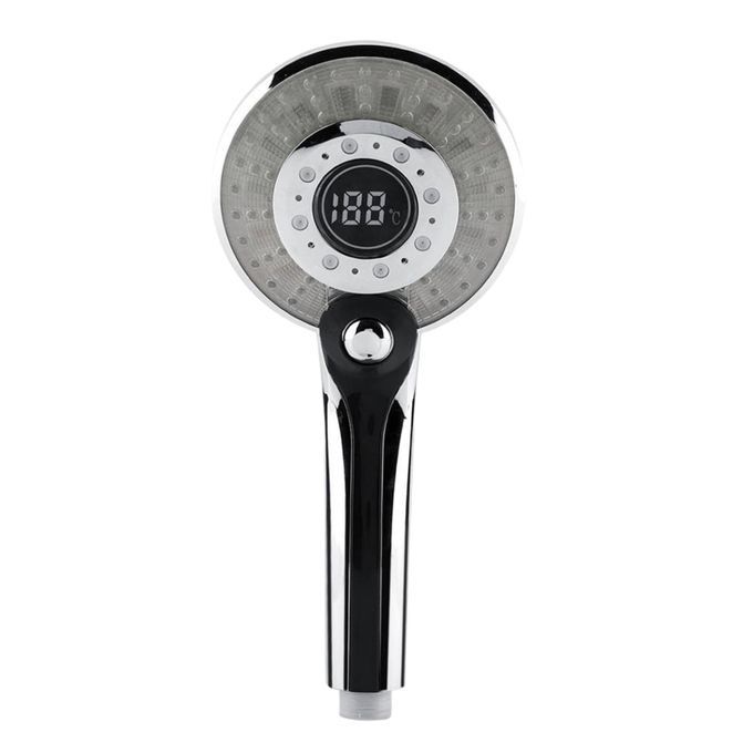 Handheld LED Shower Head Temperature Control Bathroom Sprayer Style A