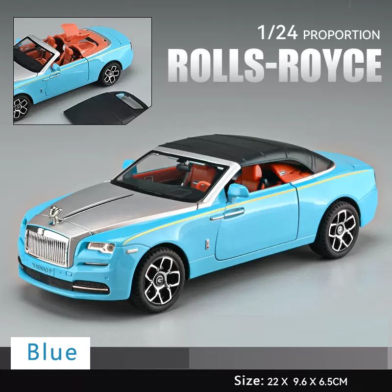 1:24 Rolls Royce Dawn Car Model  Alloy Convertible Sports Car Sound And Light