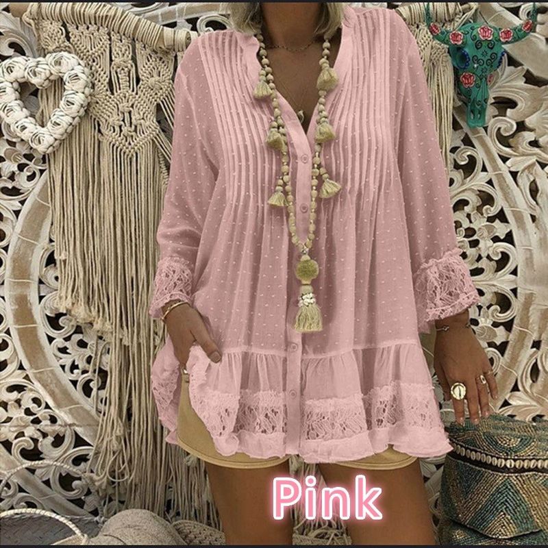 Elegant Lace Blouses For Women 2019 New Fashion Ladies Tops And Blouses\tAutumn