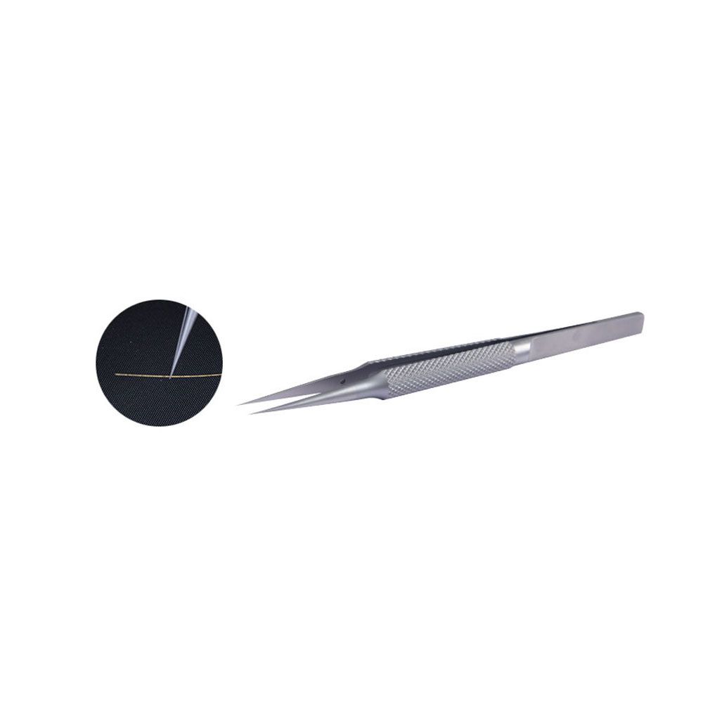 Titanium Alloy Tweezers Professional Maintenance Tool 0.15mm 140mm Edge Precision Fingerprint Phone Main Board Copper Wire- Sharp Point