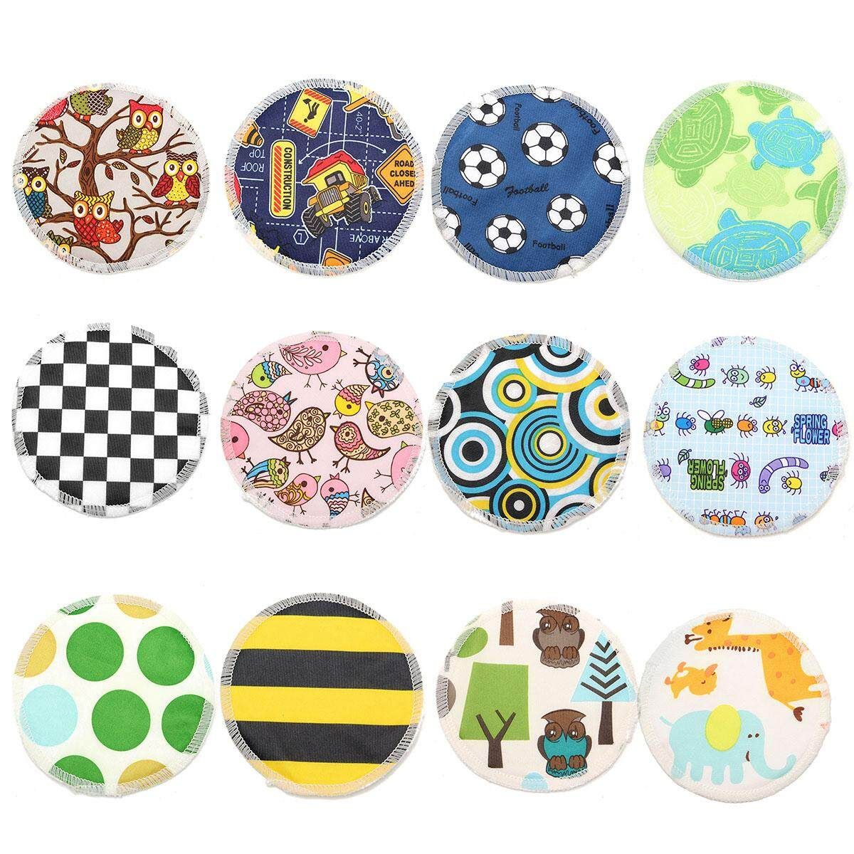 12x Bamboo Waterproof Leakproof Reusable Washable Nursing Breastfeeding Pads