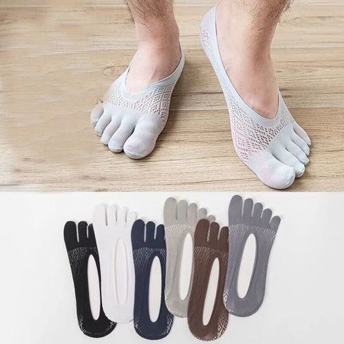 Mens Toe Socks No Show Socks Five Finger Socks Invisible Socks（6 Pairs）