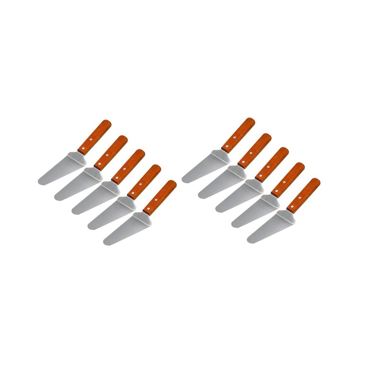10Pcs Pie Server Cake Support Transmission Triangle Shovel