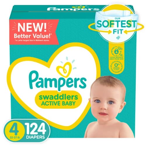 Swaddlers Diapers - Size 4 - 124 Counts