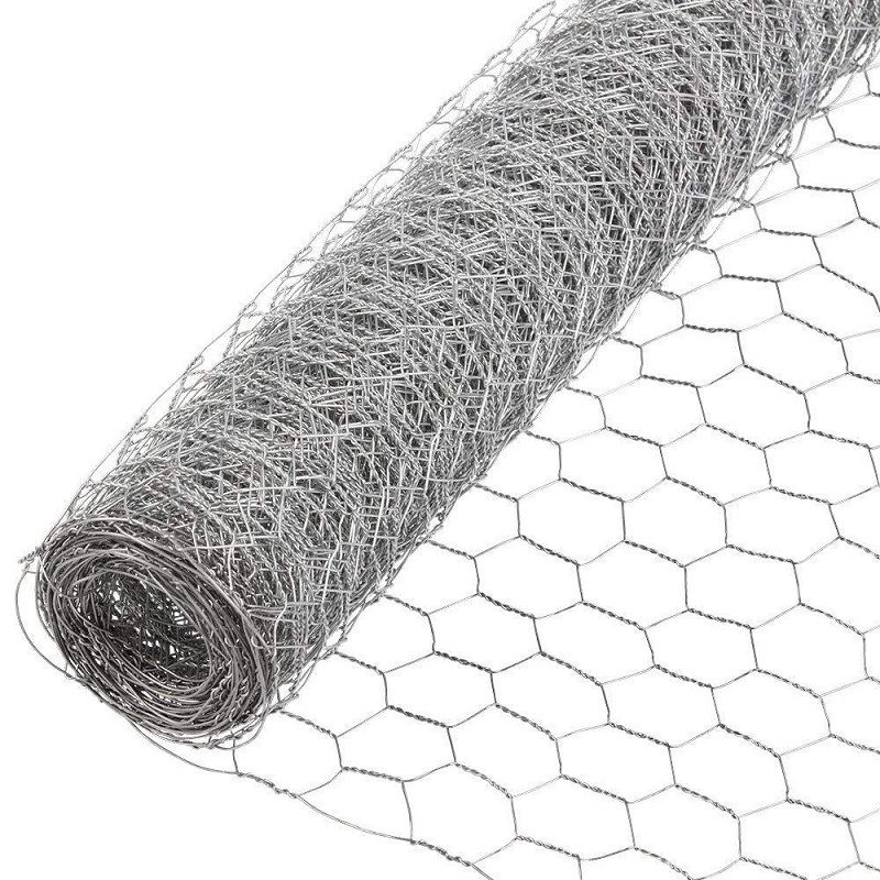 Chicken Wire Net Rabbit Animal Fence Netting Galvanized Hexagonal Home Garden Craft-Grey