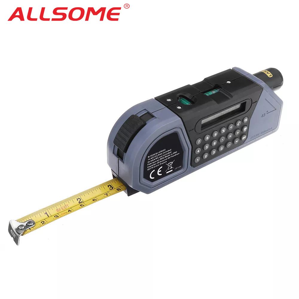 Allsome Multifunction Tape Messure Laser Level Mea